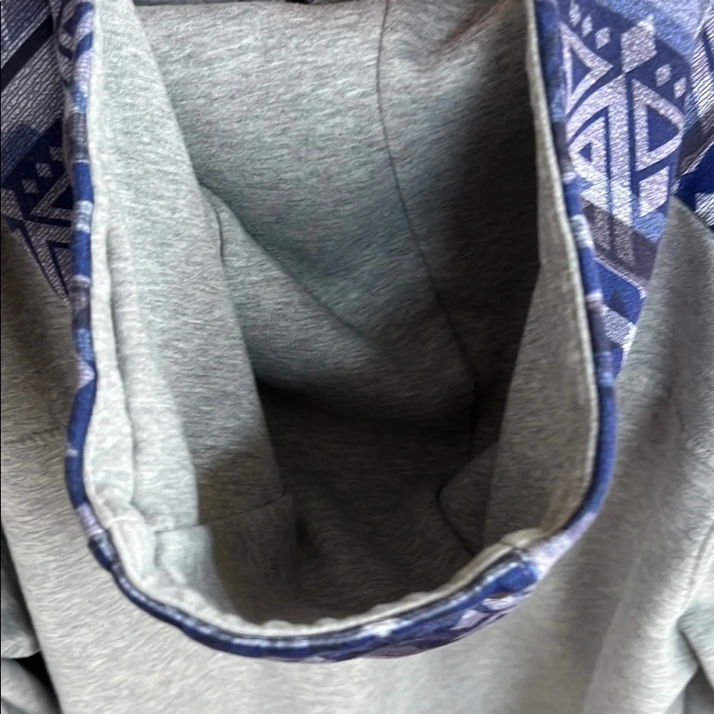 🌄Canyon Block Hooded Gray & Purple-Blue Patterned Hoodie by HOOEY | XL - Picture 13 of 17